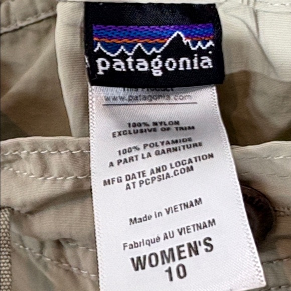 Patagonia Lightweight Drawstring Pants Khaki Elastic Waist Women’s size 10 - Picture 8 of 11